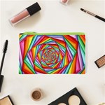 Psychedelic Rainbow Spiral Cosmetic Bag (XS)