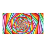 Psychedelic Rainbow Spiral Satin Wrap