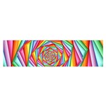 Psychedelic Rainbow Spiral Satin Scarf (Oblong)