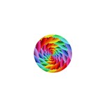 Psychedelic Rainbow Spiral 1  Mini Button