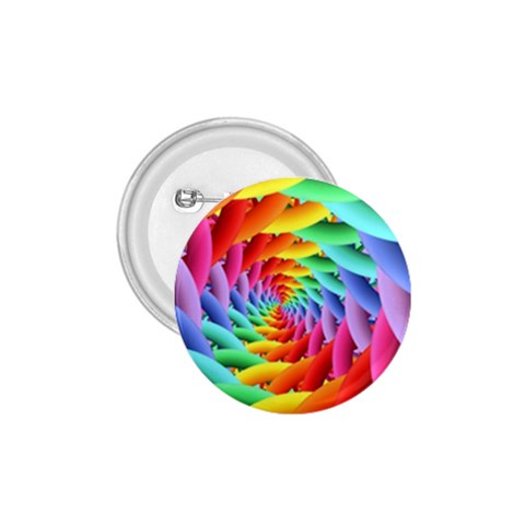 Psychedelic Rainbow Spiral 1.75  Button from ArtsNow.com Front