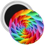 Psychedelic Rainbow Spiral 3  Magnet