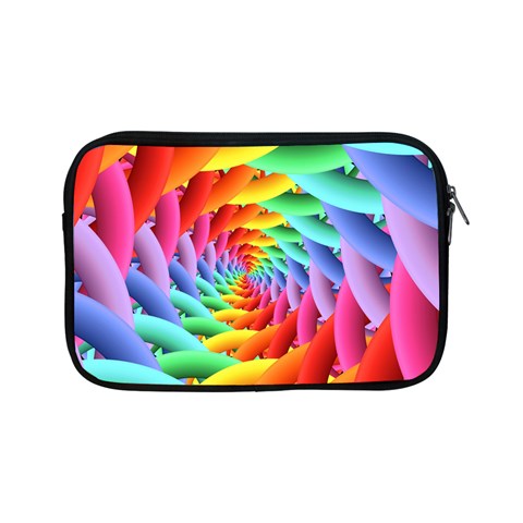 Psychedelic Rainbow Spiral Apple iPad Mini Zipper Case from ArtsNow.com Front