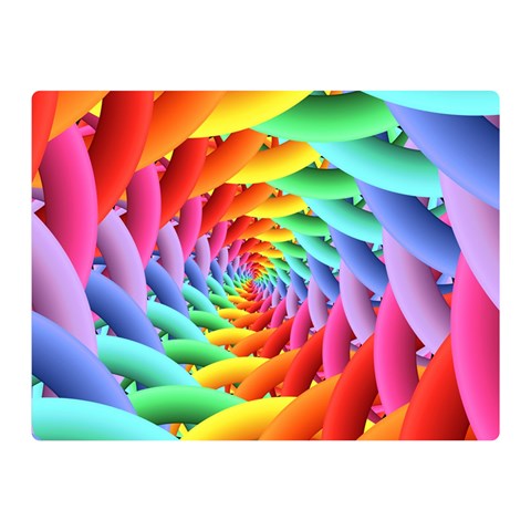 Psychedelic Rainbow Spiral Double Sided Flano Blanket (Mini) from ArtsNow.com 35 x27  Blanket Front