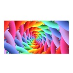 Psychedelic Rainbow Spiral Satin Wrap