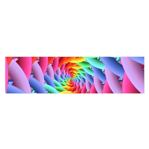 Psychedelic Rainbow Spiral Satin Scarf (Oblong) from ArtsNow.com Front