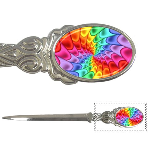 Psychedelic Rainbow Spiral Letter Opener from ArtsNow.com Front