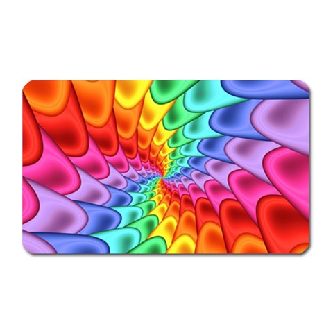 Psychedelic Rainbow Spiral Magnet (Rectangular) from ArtsNow.com Front