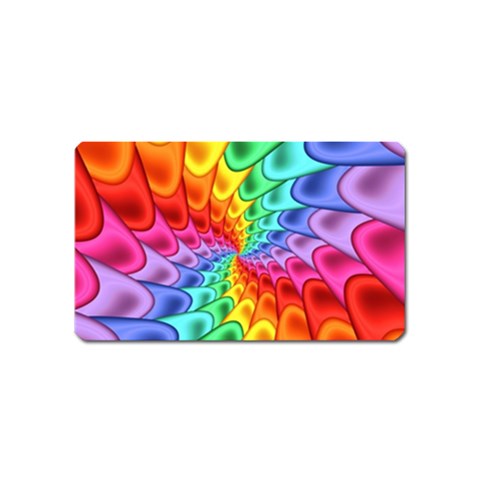 Psychedelic Rainbow Spiral Magnet (Name Card) from ArtsNow.com Front