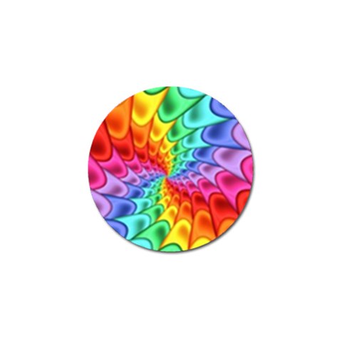 Psychedelic Rainbow Spiral Golf Ball Marker from ArtsNow.com Front