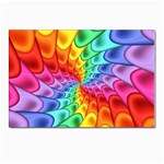 Psychedelic Rainbow Spiral Postcard 4  x 6 