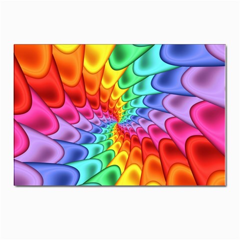 Psychedelic Rainbow Spiral Postcard 4 x 6  (Pkg of 10) from ArtsNow.com Front