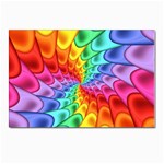 Psychedelic Rainbow Spiral Postcard 5  x 7 