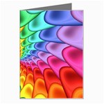 Psychedelic Rainbow Spiral Greeting Card