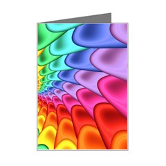 Psychedelic Rainbow Spiral Mini Greeting Card from ArtsNow.com Left