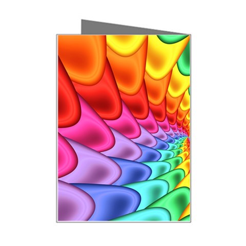 Psychedelic Rainbow Spiral Mini Greeting Card from ArtsNow.com Right