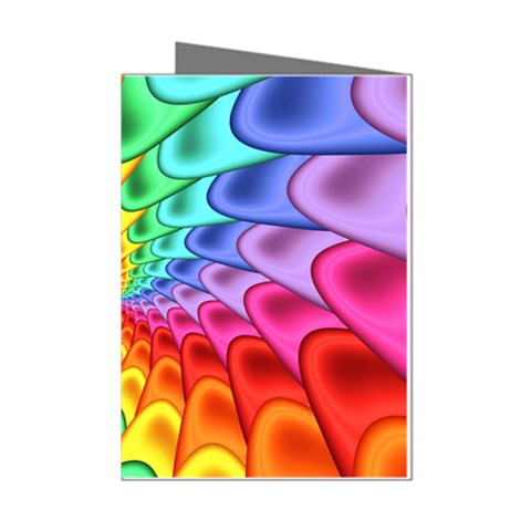 Psychedelic Rainbow Spiral Mini Greeting Cards (Pkg of 8) from ArtsNow.com Left