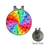 Psychedelic Rainbow Spiral Golf Ball Marker Hat Clip