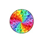 Psychedelic Rainbow Spiral Hat Clip Ball Marker