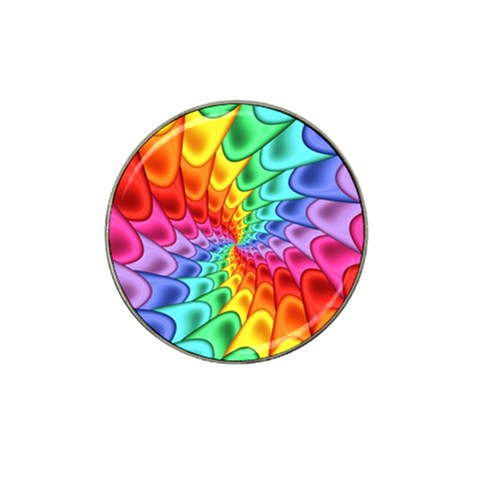 Psychedelic Rainbow Spiral Hat Clip Ball Marker (4 pack) from ArtsNow.com Front