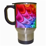 Psychedelic Rainbow Spiral Travel Mug (White)