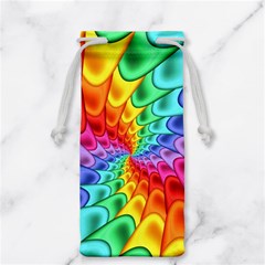 Psychedelic Rainbow Spiral Jewelry Bag from ArtsNow.com Front