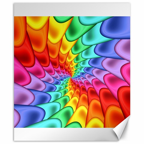 Psychedelic Rainbow Spiral Canvas 8  x 10  from ArtsNow.com 8.15 x9.66  Canvas - 1