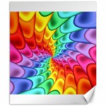 Psychedelic Rainbow Spiral Canvas 8  x 10 