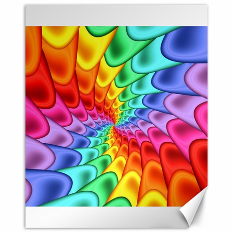 Psychedelic Rainbow Spiral Canvas 16  x 20  from ArtsNow.com 15.75 x19.29  Canvas - 1