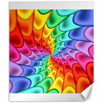 Psychedelic Rainbow Spiral Canvas 20  x 24 