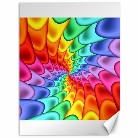 Psychedelic Rainbow Spiral Canvas 36  x 48  from ArtsNow.com 35.26 x46.15  Canvas - 1