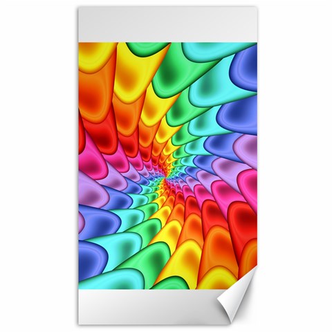 Psychedelic Rainbow Spiral Canvas 40  x 72  from ArtsNow.com 39.28 x69.23  Canvas - 1