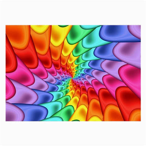 Psychedelic Rainbow Spiral Large Glasses Cloth from ArtsNow.com Front