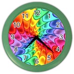 Psychedelic Rainbow Spiral Color Wall Clock