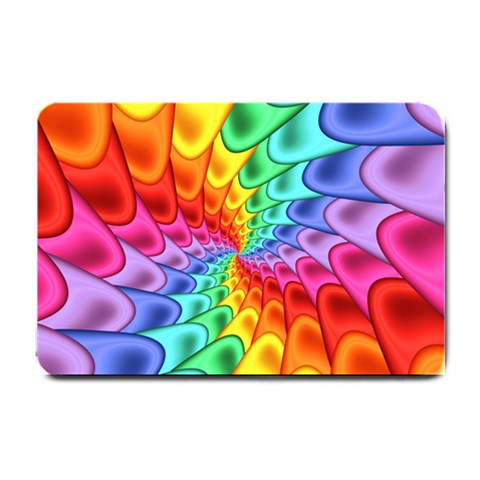 Psychedelic Rainbow Spiral Small Doormat from ArtsNow.com 24 x16  Door Mat