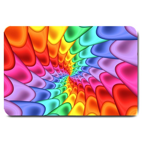 Psychedelic Rainbow Spiral Large Doormat from ArtsNow.com 30 x20  Door Mat