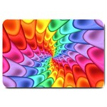 Psychedelic Rainbow Spiral Large Doormat