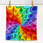 Psychedelic Rainbow Spiral Face Towel