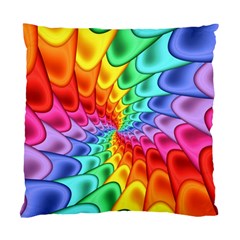 Psychedelic Rainbow Spiral Standard Cushion Case (Two Sides) from ArtsNow.com Back