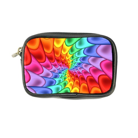 Psychedelic Rainbow Spiral Coin Purse from ArtsNow.com Front