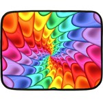 Psychedelic Rainbow Spiral Double Sided Fleece Blanket (Mini)