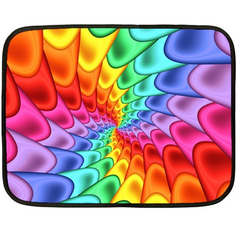 Psychedelic Rainbow Spiral Double Sided Fleece Blanket (Mini) from ArtsNow.com 35 x27  Blanket Back