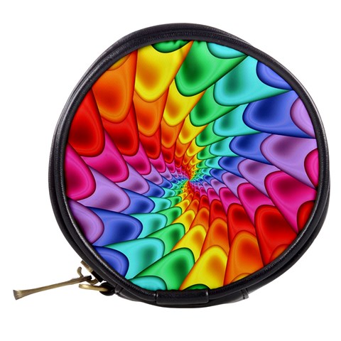 Psychedelic Rainbow Spiral Mini Makeup Bag from ArtsNow.com Back