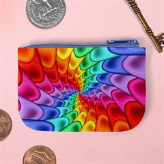 Psychedelic Rainbow Spiral Mini Coin Purse from ArtsNow.com Back