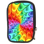 Psychedelic Rainbow Spiral Compact Camera Leather Case