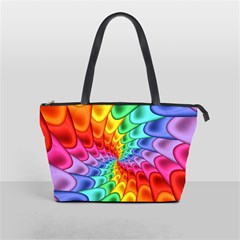 Psychedelic Rainbow Spiral Classic Shoulder Handbag from ArtsNow.com Front