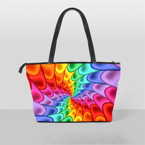 Psychedelic Rainbow Spiral Classic Shoulder Handbag from ArtsNow.com Back