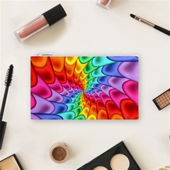 Psychedelic Rainbow Spiral Cosmetic Bag (Small) from ArtsNow.com Front