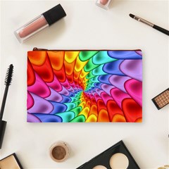 Psychedelic Rainbow Spiral Cosmetic Bag (Medium) from ArtsNow.com Front