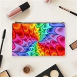 Psychedelic Rainbow Spiral Cosmetic Bag (Medium)